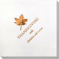 Little Autumn Leaf Bamboo Luxe Napkins