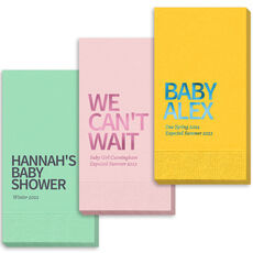 monogrammed baby shower napkins