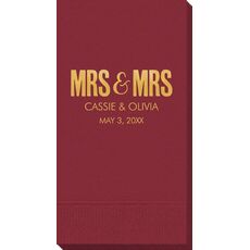 Bold Mrs & Mrs Guest Towels