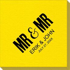 Bold Mr & Mr Linen Like Napkins