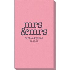 Stacked Happy Mrs & Mrs Linen Like Guest Towels