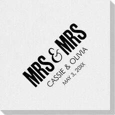 Bold Mrs & Mrs Linen Like Napkins