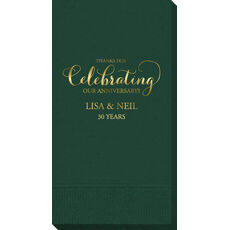 Thanks For Celebrating Any Event Guest Towels