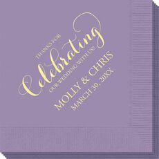 Thanks For Celebrating Any Event Napkins