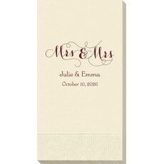 Scroll Mrs & Mrs Guest Towels
