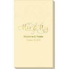 Scroll Mrs & Mrs Linen Like Guest Towels