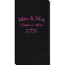 Mrs & Mrs Arched Guest Towels