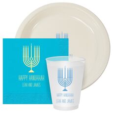 Happy Hanukkah Menorah