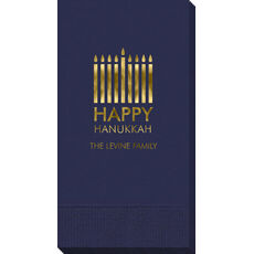 Modern Menorah Hanukah Guest Towels