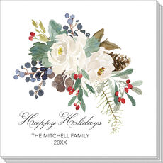 Christmas Floral Napkins