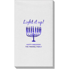Light It Up Menorah Linen Like Guest Towels