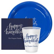 Hand Lettered Happy Hanukkah