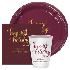 Hand Lettered Happiest Holidays