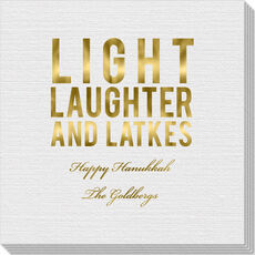 Light Laughter And Latkes Linen Like Napkins