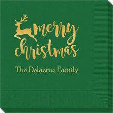 Merry Christmas Reindeer Napkins