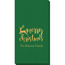 Merry Christmas Reindeer Guest Towels