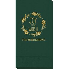 Joy to the World Wreath Guest Towels
