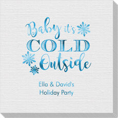 Baby It's Cold Outside Linen Like Napkins