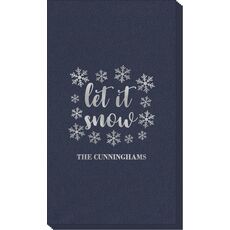Let It Snow Linen Like Guest Towels