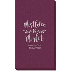 Mistletoe and Merlot Linen Like Guest Towels