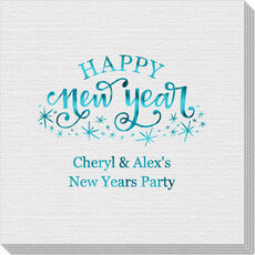 Sparkle Happy New Year Linen Like Napkins