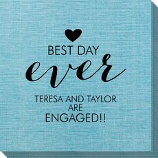 Best Day Ever with Heart Bamboo Luxe Napkins