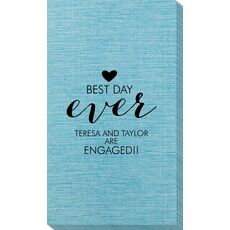 Best Day Ever with Heart Bamboo Luxe Guest Towels