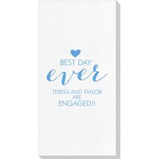 Best Day Ever with Heart Luxury Deville Guest Towels