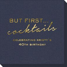 But First Cocktails Linen Like Napkins