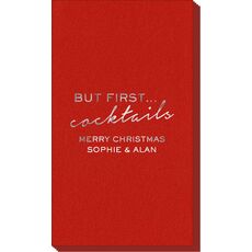 But First Cocktails Linen Like Guest Towels