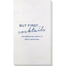 But First Cocktails Bamboo Luxe Guest Towels