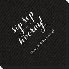 Elegant Sip Sip Hooray Linen Like Napkins