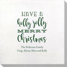 Holly Jolly Christmas Bamboo Luxe Napkins