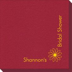 Corner Text with Daisy Design Linen Like Napkins