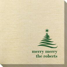 Artistic Christmas Tree Bamboo Luxe Napkins