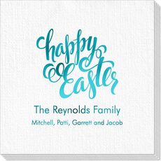 Calligraphy Happy Easter Deville Napkins