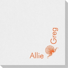 Corner Text with Shell Design Linen Like Napkins