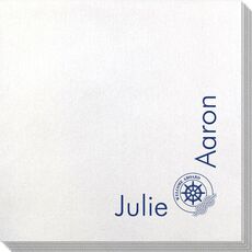 Corner Text with Welcome Aboard Design Bamboo Luxe Napkins