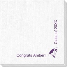 Corner Text with Cap and Diploma Deville Napkins