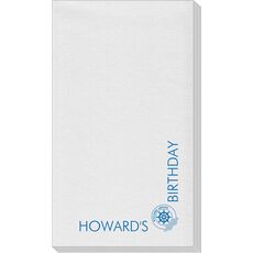 Corner Text with Welcome Aboard Design Linen Like Guest Towels