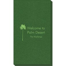 Palm Tree Silhouette Linen Like Guest Towels