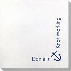 Corner Text with Anchor Bamboo Luxe Napkins