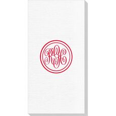 Double Circle Monogram Deville Guest Towels