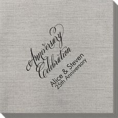 Elegant Anniversary Celebration Bamboo Luxe Napkins