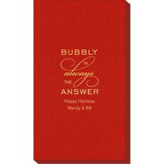 Bubbly is the Answer Linen Like Guest Towels