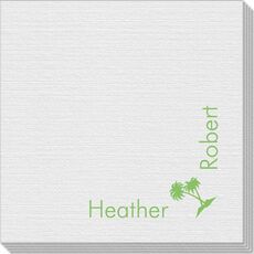 Corner Text with Palm Trees Linen Like Napkins