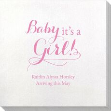 It's A Girl Bamboo Luxe Napkins