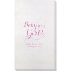 It's A Girl Bamboo Luxe Guest Towels