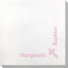 Corner Text with Inspirational Cross Bamboo Luxe Napkins