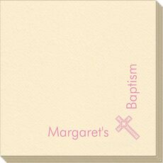 Corner Text with Inspirational Cross Linen Like Napkins
